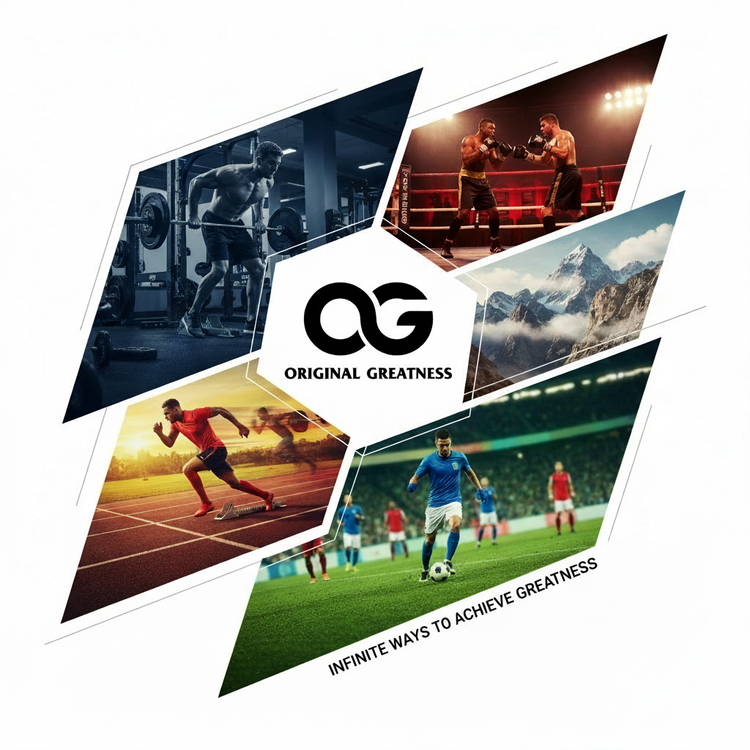 Multi-sport collage with infinite ways to achieve greatness